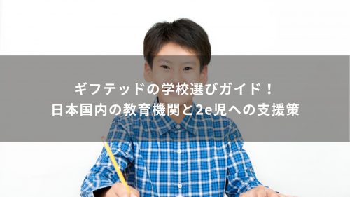 ギフテッドの学校選びガイド！日本国内の教育機関と2e児への支援策