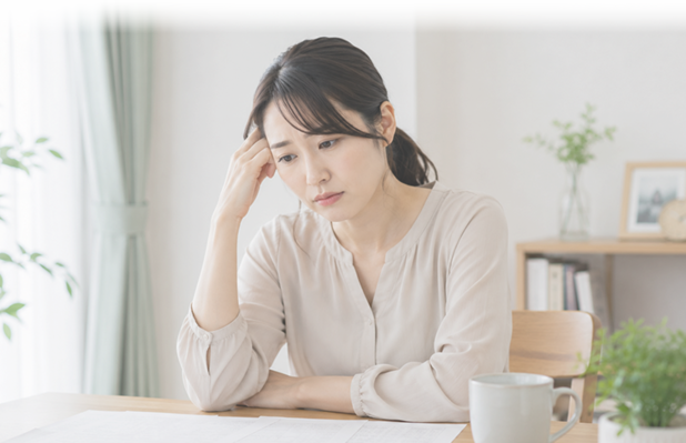 悩みを抱える保護者の様子